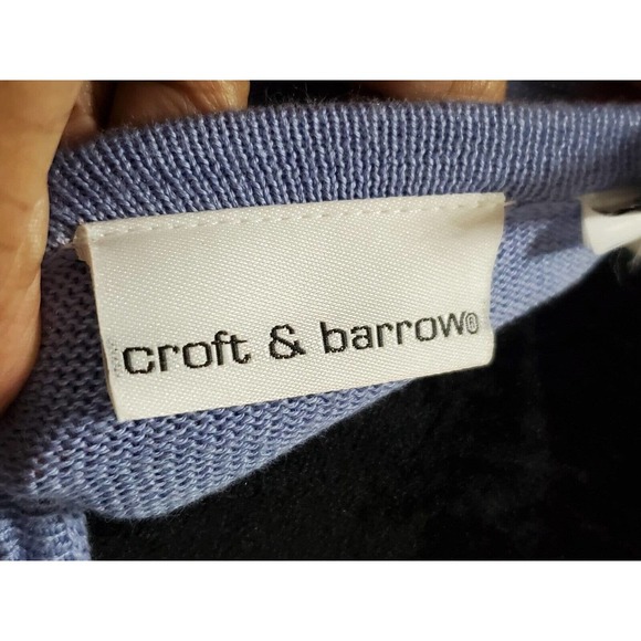 Croft & Barrow Women's Blue Acrylic Round Neck Long Sleeve Pullover Sweater XL - Picture 10 of 12